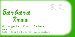 barbara kroo business card